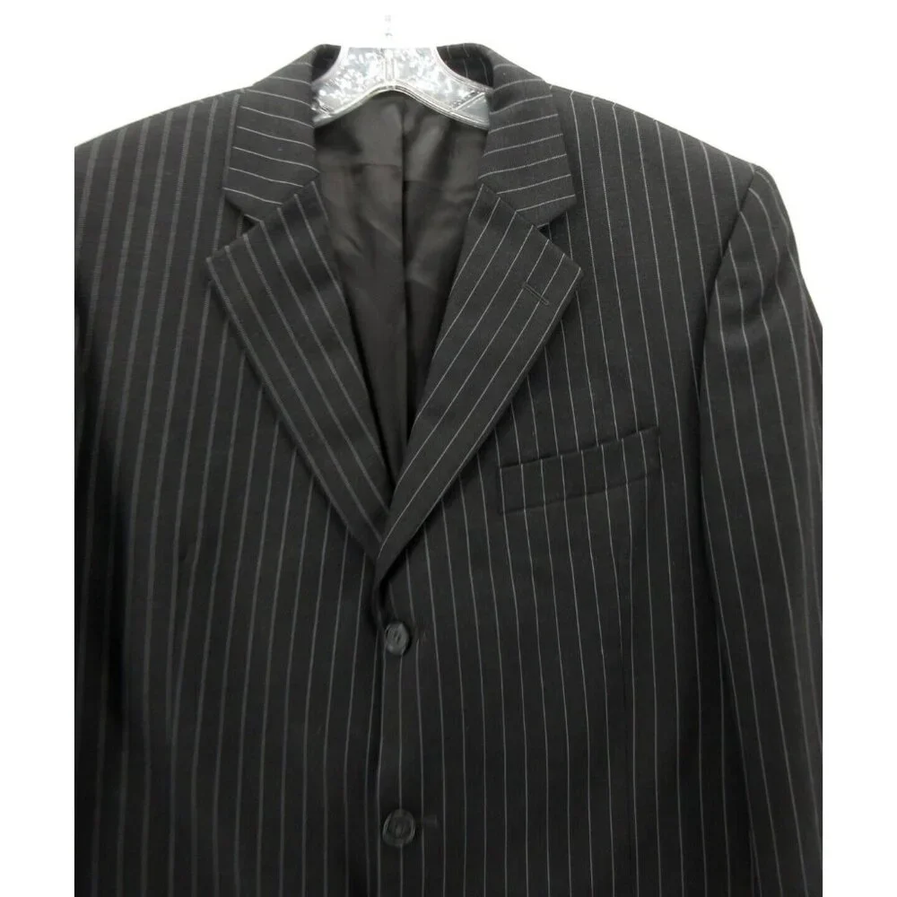 Jack Victor Sport Coat 42 Couture Blazer Pinstriped Wool Dinner Jacket